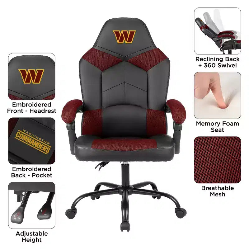 Sedia da ufficio oversize NFL Washington Commanders