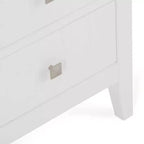 WyndenHall Normandy Mobiletto da bagno a quattro cassetti, bianco: microfibra, lavabile in lavatrice, fondo antiscivolo