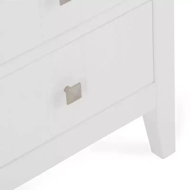 WyndenHall Normandy Mobiletto da bagno a quattro cassetti, bianco: microfibra, lavabile in lavatrice, fondo antiscivolo