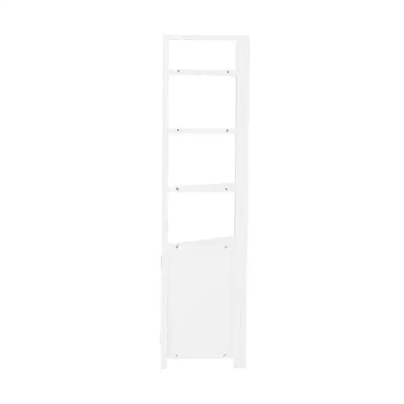 Mobile angolare contenitore Dover con due ante e ripiani aperti bianco - Alaterre Furniture