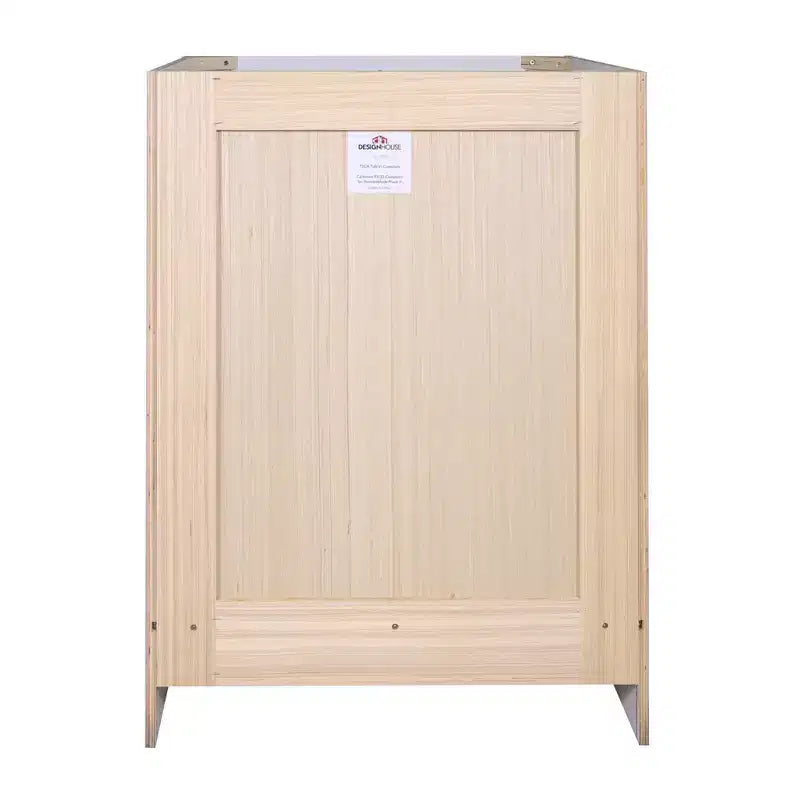Mobile lavabo Brookings Shaker a due ante 19"x25" con piano in marmo colato bianco 4" al centro - Design House LA: Mobiletto da bagno