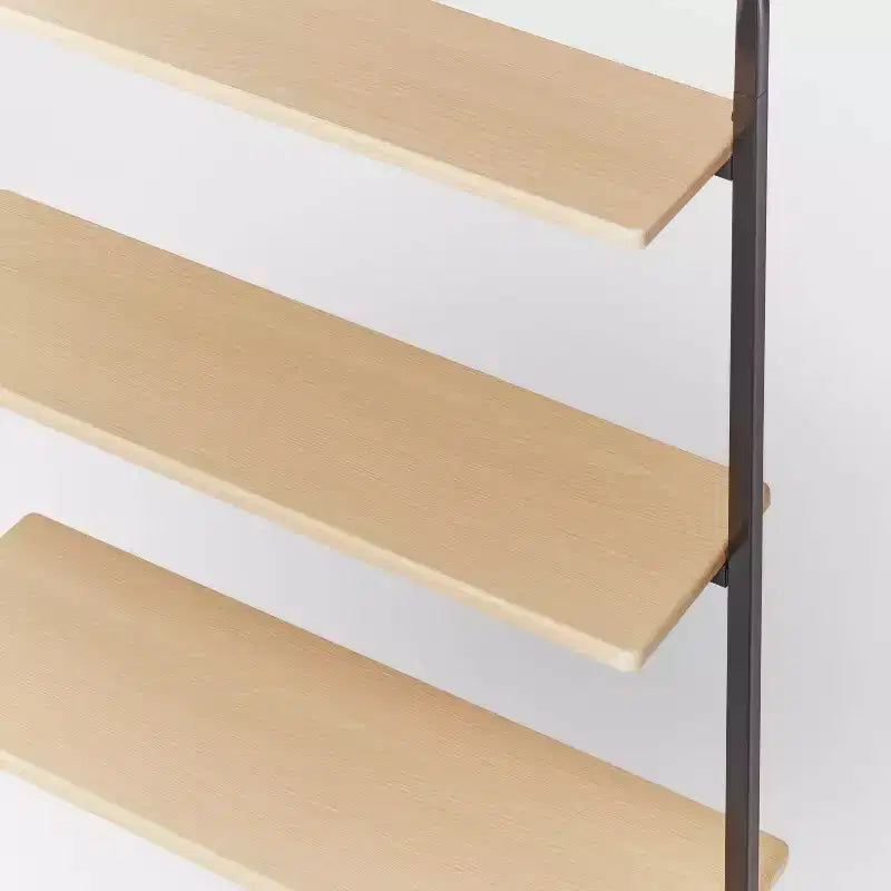 Organizzatore da Bagno Sopra il WC in Metallo Nero e Legno - Brightroom™: Organizzatore Salvaspazio con 3 Ripiani Fissi
