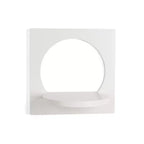Danya B. Set di 2 mensole rotonde silhouette 29,5 x 19,5 cm, bianco: include accessori per il montaggio, materiale composito in MDF