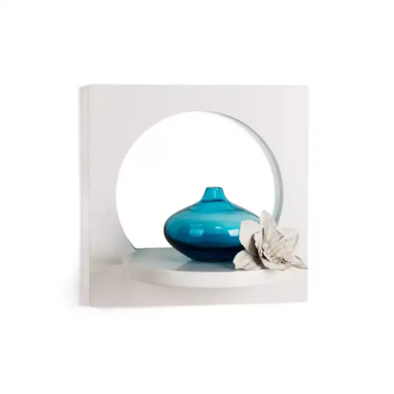 Danya B. Set di 2 mensole rotonde silhouette 29,5 x 19,5 cm, bianco: include accessori per il montaggio, materiale composito in MDF