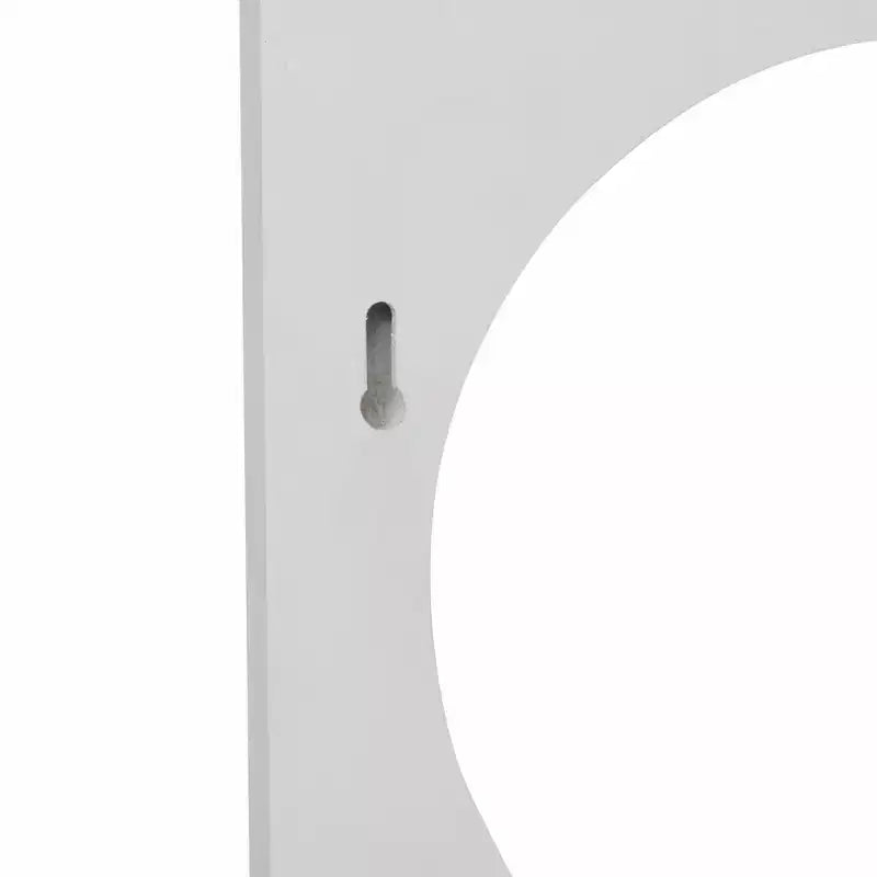 Danya B. Set di 2 mensole rotonde silhouette 29,5 x 19,5 cm, bianco: include accessori per il montaggio, materiale composito in MDF