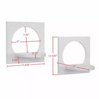 Danya B. Set di 2 mensole rotonde silhouette 29,5 x 19,5 cm, bianco: include accessori per il montaggio, materiale composito in MDF