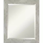 20" x 24" Dove Narrow Framed Wall Mirror Graywash - Amanti Art: Beveled, Polystyrene Frame, No Assembly Required