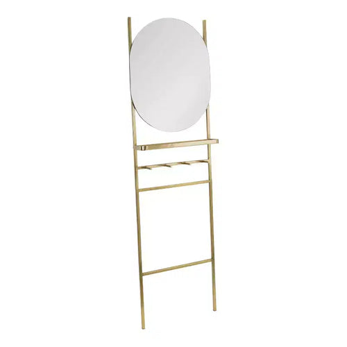18" x 67" Noka Mirror Leaning Ladder Gold - Kate & Laurel
