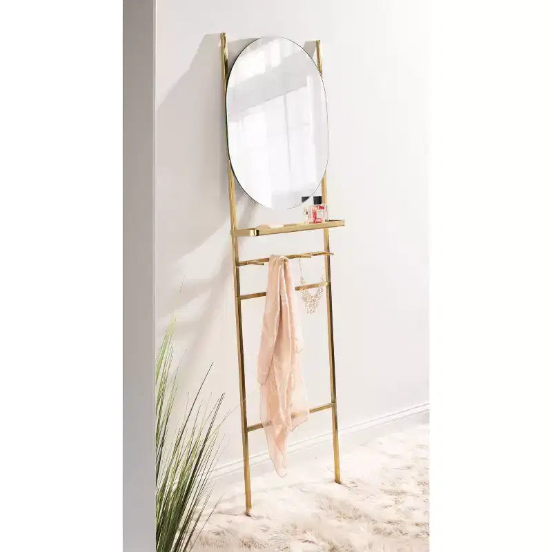 Specchio Noka a piantana 18" x 67" oro - Kate & Laurel