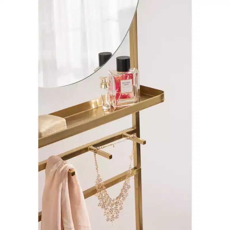Specchio Noka a piantana 18" x 67" oro - Kate & Laurel