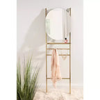 Specchio Noka a piantana 18" x 67" oro - Kate & Laurel
