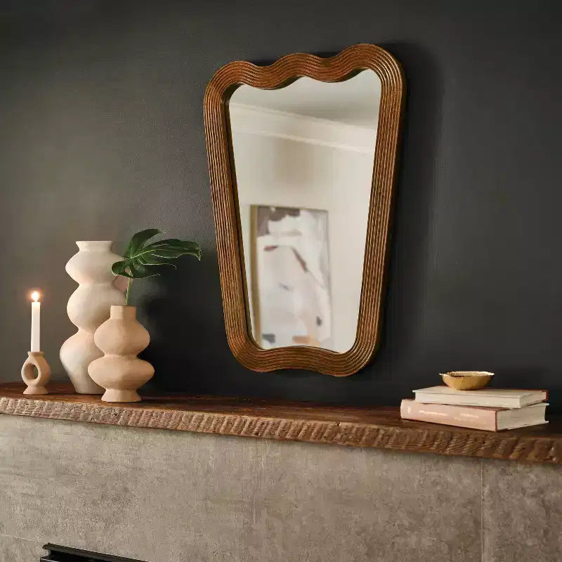 Specchio da parete in legno a coste 22"x30" - Threshold™