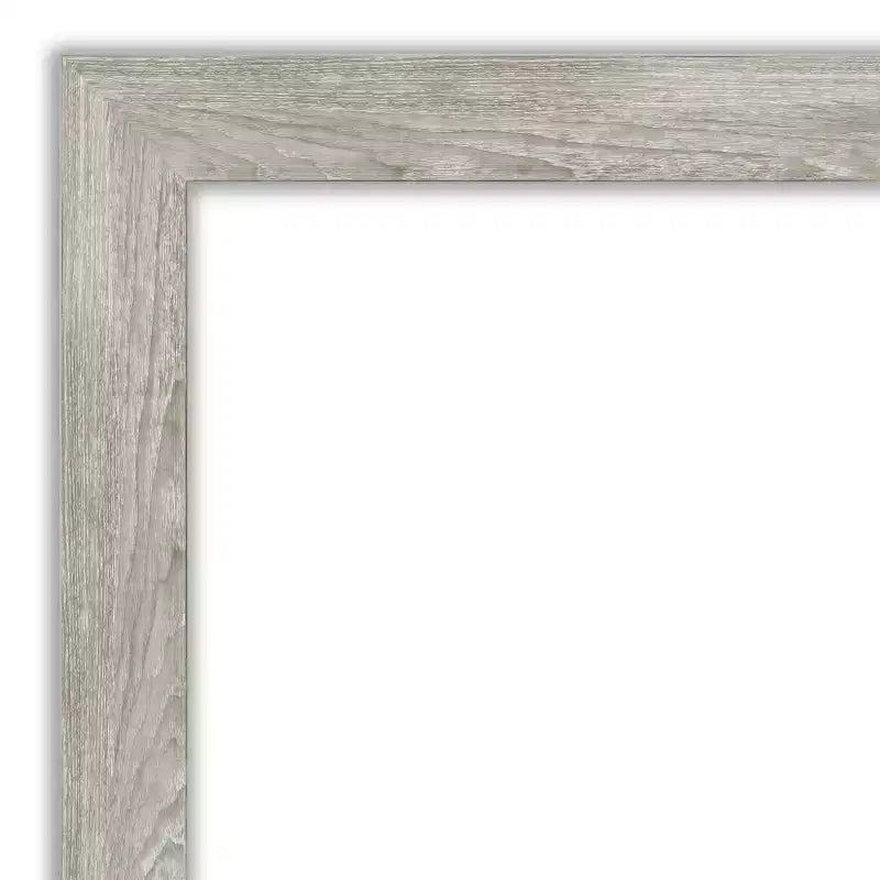 Specchio da parete senza smussatura 24" x 30" con lavaggio grigio tortora - Amanti Art: Specchio da trucco moderno rettangolare, include ferramenta per il montaggio