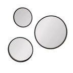 Kate & Laurel All Things Decor Set di 3 specchi da parete rotondi Travis neri