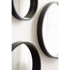 Kate & Laurel All Things Decor Set di 3 specchi da parete rotondi Travis neri