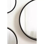 Kate & Laurel All Things Decor Set di 3 specchi da parete rotondi Travis neri