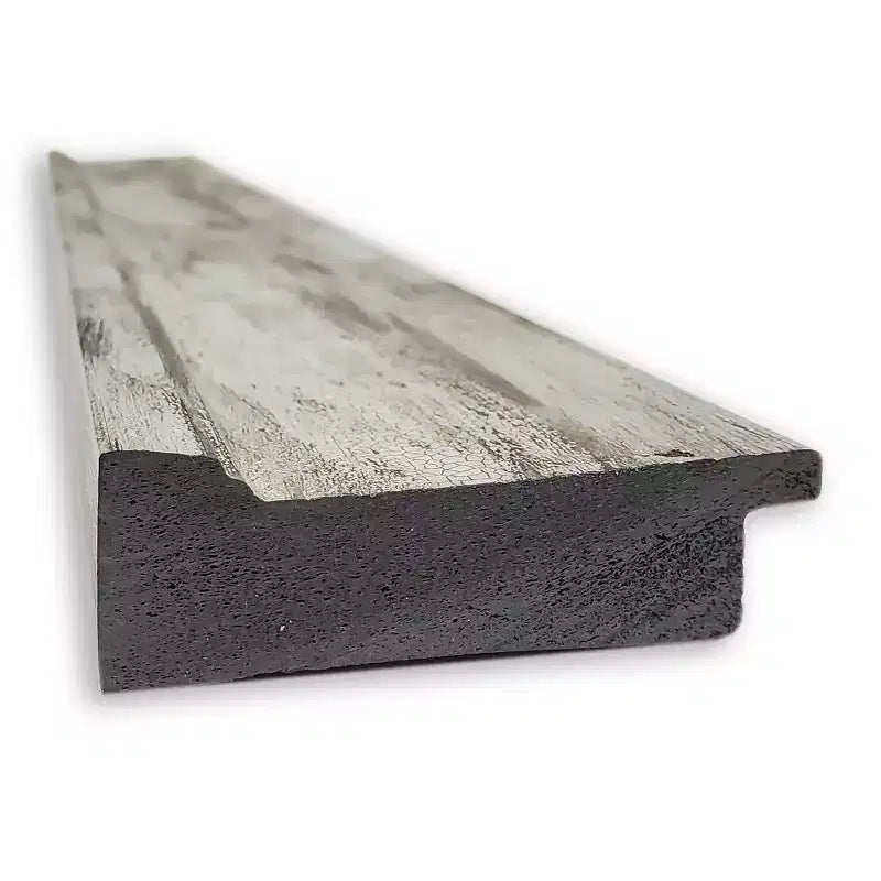 Specchio da Parete con Cornice Metallica Craquelé Argento 45" x 35" - Amanti Art: Rettangolare Moderno Smussato, Cornice in Polistirolo, Nessun Assemblaggio Richiesto