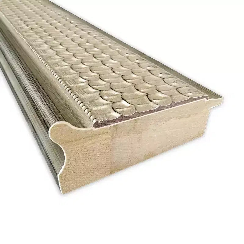 Specchio da parete per bagno Amanti Art con cornice in legno argentato a traliccio da 42" x 30" (non smussato): Design rettangolare moderno, include hardware per il montaggio