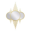 Contemporary Iron Wall Mirror Gold - CosmoLiving by Cosmopolitan: Round, No Assembly Required, 39"
