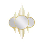 Contemporary Iron Wall Mirror Gold - CosmoLiving by Cosmopolitan: Round, No Assembly Required, 39"