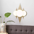 Specchio da Parete Moderno in Ferro Dorato - CosmoLiving by Cosmopolitan: Rotondo, Nessun Montaggio Richiesto, 99 cm