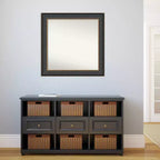 Specchio da parete per bagno Thomas nero bronzo 81 x 81 cm non smussato - Amanti Art: cornice quadrata moderna in polistirene, include accessori di montaggio