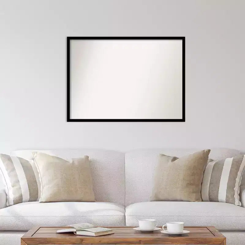 Specchio da parete nero jet non smussato da 40" x 29" - Amanti Art
