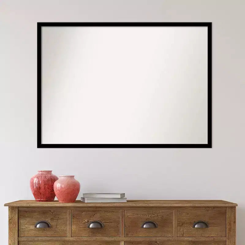 Specchio da parete nero jet non smussato da 40" x 29" - Amanti Art