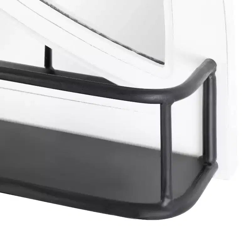 Specchio da parete ad arco incorniciato in legno Hollowday 19" x 30" con mensola bianco - Kate & Laurel All Things Decor