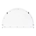 Specchio da parete ad arco incorniciato in legno Hollowday 19" x 30" con mensola bianco - Kate & Laurel All Things Decor