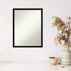 Specchio da parete nero jet non smussato 20" x 26" - Amanti Art