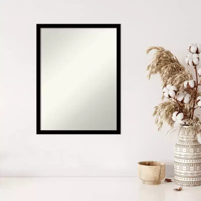 Specchio da parete nero jet non smussato 20" x 26" - Amanti Art