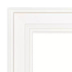 Specchio da parete bianco Amanti Art da 112 x 84 cm senza smusso - Rettangolare moderno, include accessori per il montaggio