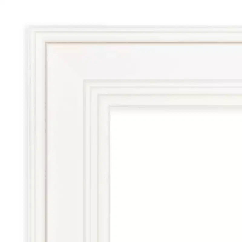 Specchio da parete bianco Amanti Art da 112 x 84 cm senza smusso - Rettangolare moderno, include accessori per il montaggio