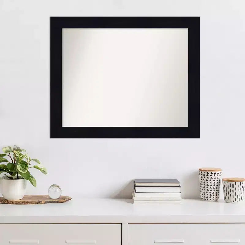 Specchio da parete in legno navy shiplap non bisellato 32" x 26" - Amanti Art