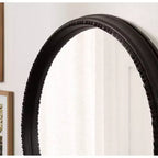 Specchio rotondo incorniciato Astele da 24" x 24" nero - Kate & Laurel All Things Decor