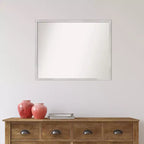 Specchio da Parete Svelte Silver in Legno non Smussato 30" x 24" - Amanti Art: Rettangolare Moderno, Facile da Pulire, Nessun Montaggio Richiesto