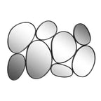 Specchio da parete ovale a grappolo di bolle in metallo nero - Olivia & May: Cornice contemporanea in ferro, 54x35.25", Nessun assemblaggio richiesto