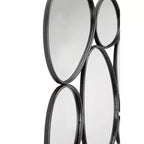 Specchio da parete ovale a grappolo di bolle in metallo nero - Olivia & May: Cornice contemporanea in ferro, 54x35.25", Nessun assemblaggio richiesto