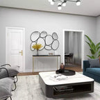 Specchio da parete ovale a grappolo di bolle in metallo nero - Olivia & May: Cornice contemporanea in ferro, 54x35.25", Nessun assemblaggio richiesto