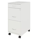 Space Solutions Classificatore verticale mobile a 3 cassetti larghezza Letter, profondità 18", bianco perlato