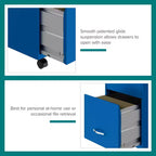 Cassettiera verticale mobile Space Solutions 18" di profondità a 3 cassetti per documenti formato lettera Blu classico