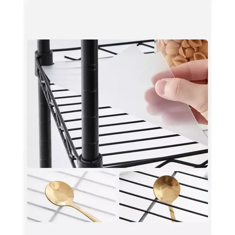 SONGMICS Scaffale a 5 Ripiani per Bagno, Scaffale per Piccoli Spazi, con 5 Fodere in PP, Gancio Rimovibile, Design Estendibile