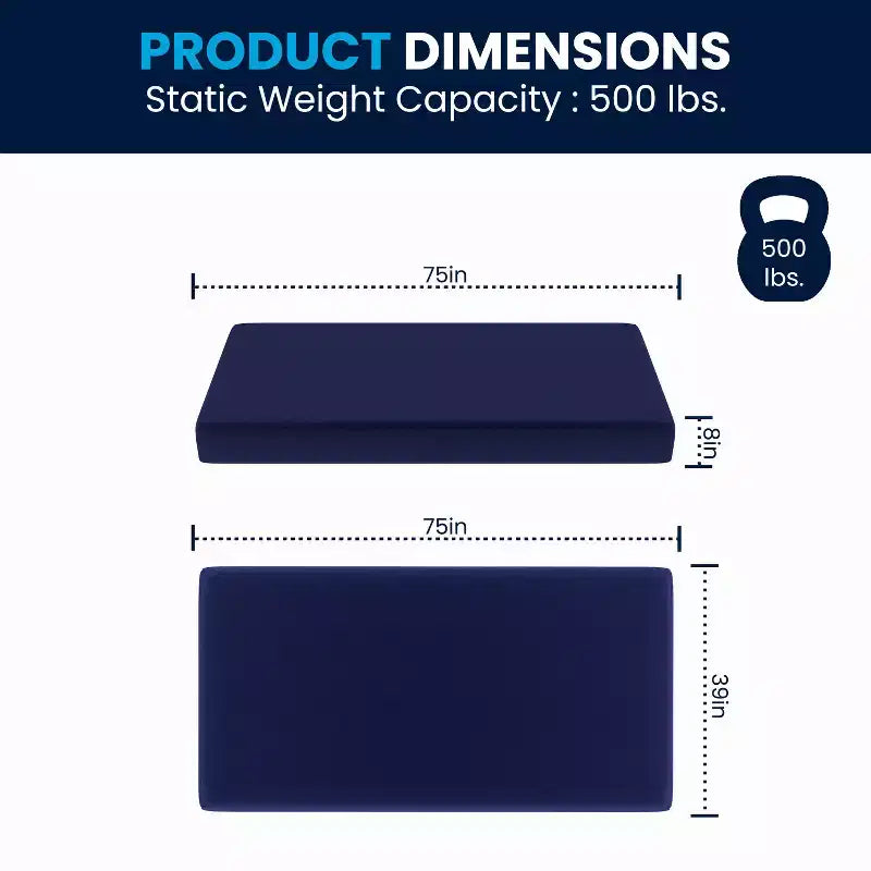 Materasso in memory foam Flash Furniture Irvine resistente ai liquidi con fodera rimovibile con cerniera