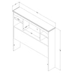 Testata letto libreria doppia Homestock (39'') con contenitore
