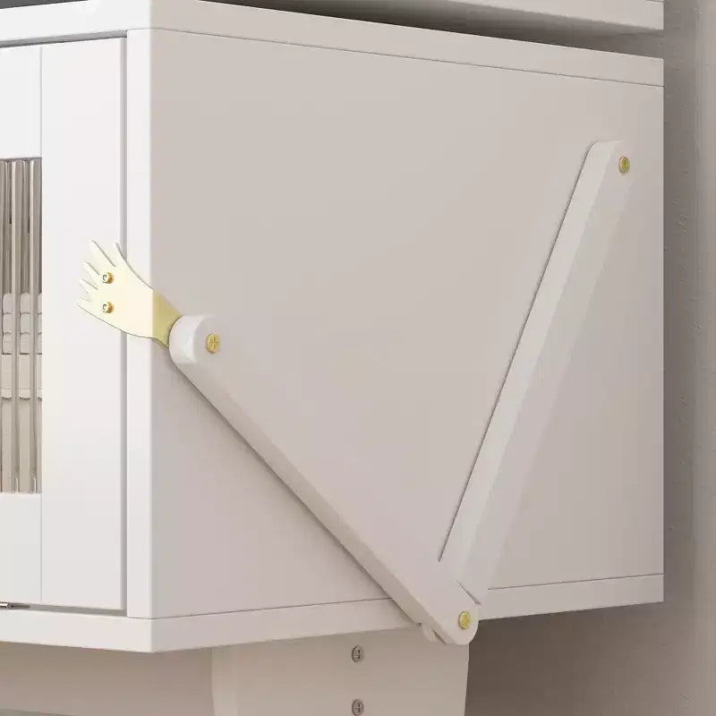 Famapy Comodino Girevole a 360 Gradi con Cassetto e Mobiletto in Vetro Trasparente