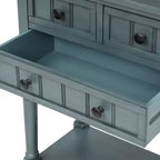 Tavolo Consolle Stretto Whisen Classic con Tre Cassetti Contenitori e Ripiano Inferiore