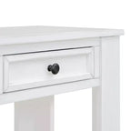 Consolle rettangolare rustica in legno Whisen con 4 cassetti e ripiano inferiore
