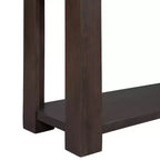 Consolle rettangolare rustica in legno Whisen con 4 cassetti e ripiano inferiore