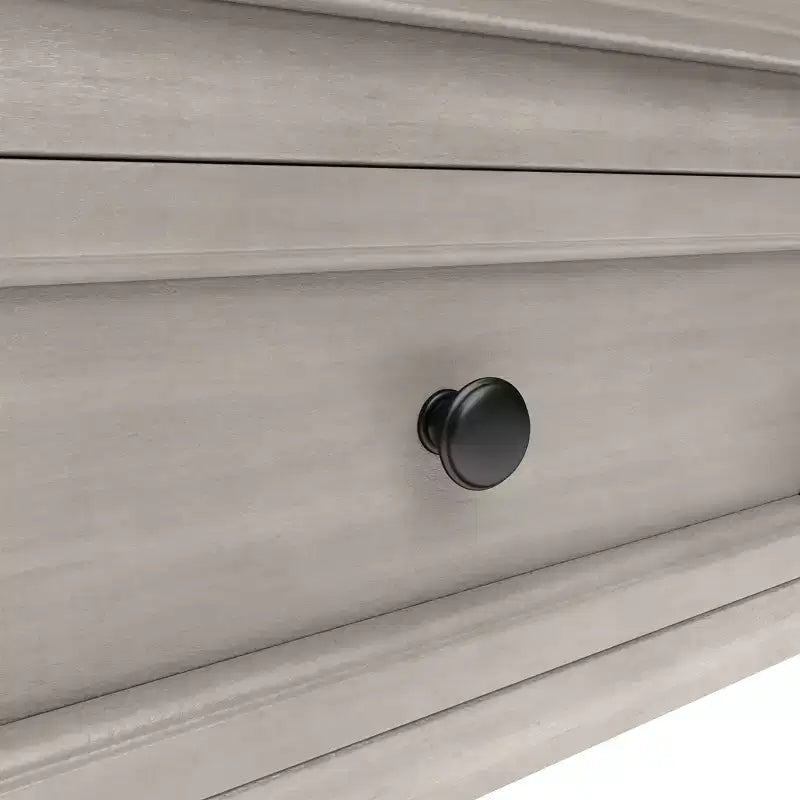 Consolle rettangolare rustica in legno Whisen con 4 cassetti e ripiano inferiore